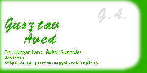 gusztav aved business card