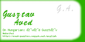 gusztav aved business card